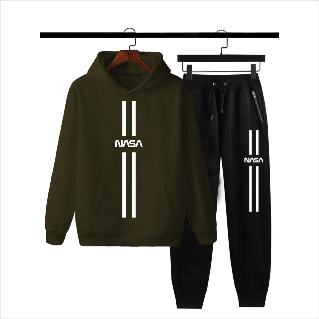 NASA PRINTED Winter Casual Printed Hoodie + Trouser Track Suit for mens